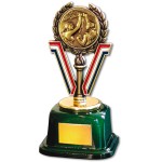 Promotional Stock 7" Trophy with 2" Victory Female and Engraving Plate