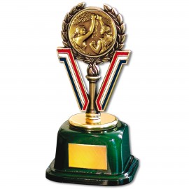 Stock 7" Trophy with 2" Victory Female and Engraving Plate Custom Branded