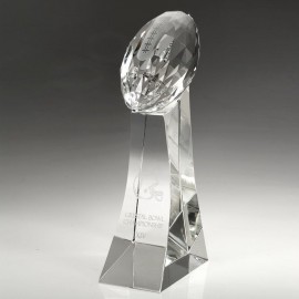 11" Crystal Award - Football Trophy Custom Branded  11" Crystal Award - Football Trophy Custom Branded