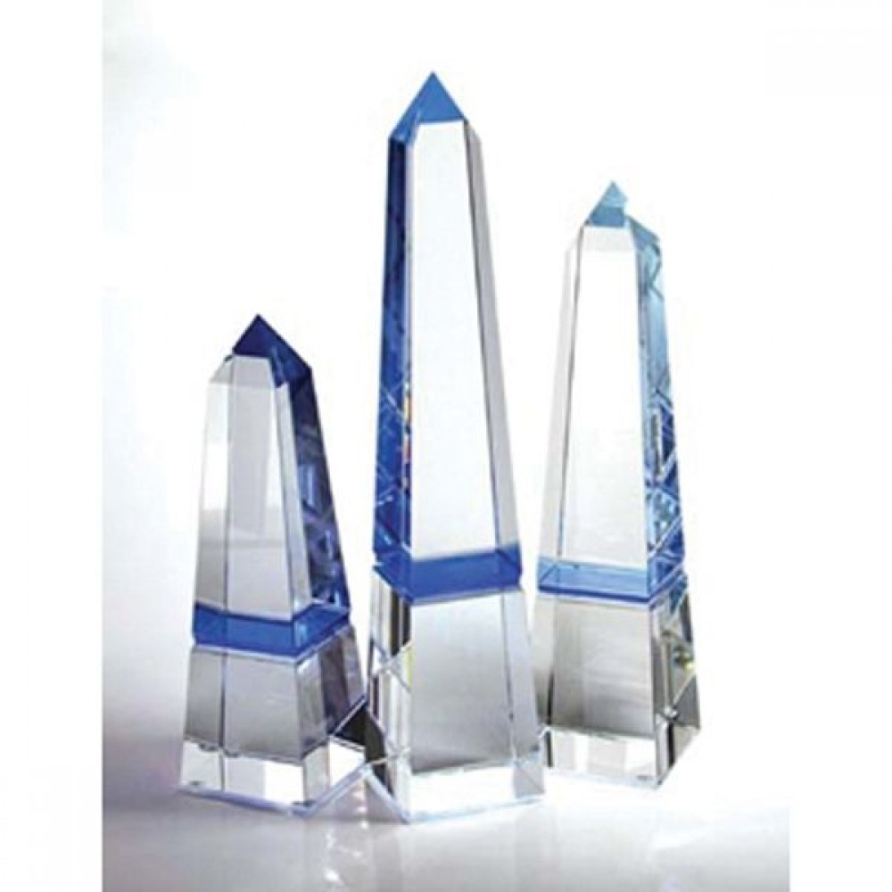 Personalized Blue Obelisk Award (10" x 2 3/8") Personalized Blue Obelisk Award (10" x 2 3/8")