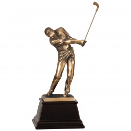 Logo Branded Golf Award, Male Figure, 8 3/4"H