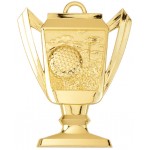 Custom Imprinted Golf Cup Medal- Bright Gold Award