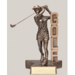 8.5" Female Golf Billboard Resin Series Trophy Custom Imprinted