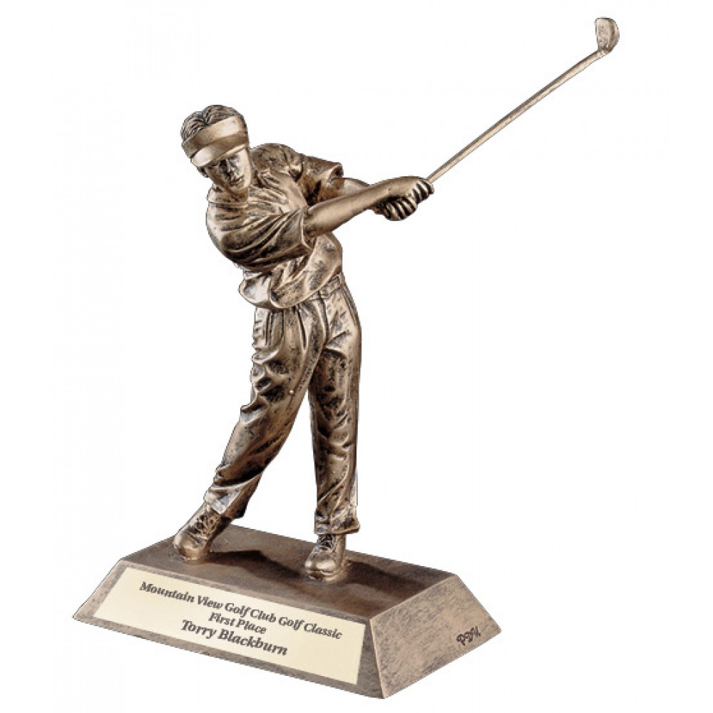 10" Male Golf in Gold Logo Printed