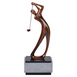 16" Bronze Modern Male Golf Resin Award Custom Imprinted  16" Bronze Modern Male Golf Resin Award Custom Imprinted