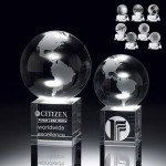 Crystal Ball Trophy Logo Printed