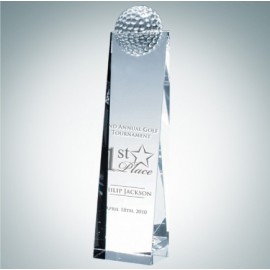 Customized Golf Optical Crystal Tower Award (Small)