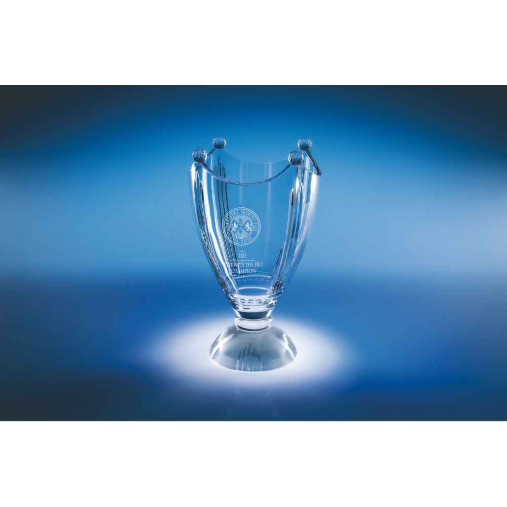 9.5" Decora Golf Cup Crystal Award Logo Printed 9.5" Decora Golf Cup Crystal Award Logo Printed