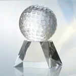 Personalized Crystal Golf Award - Medium