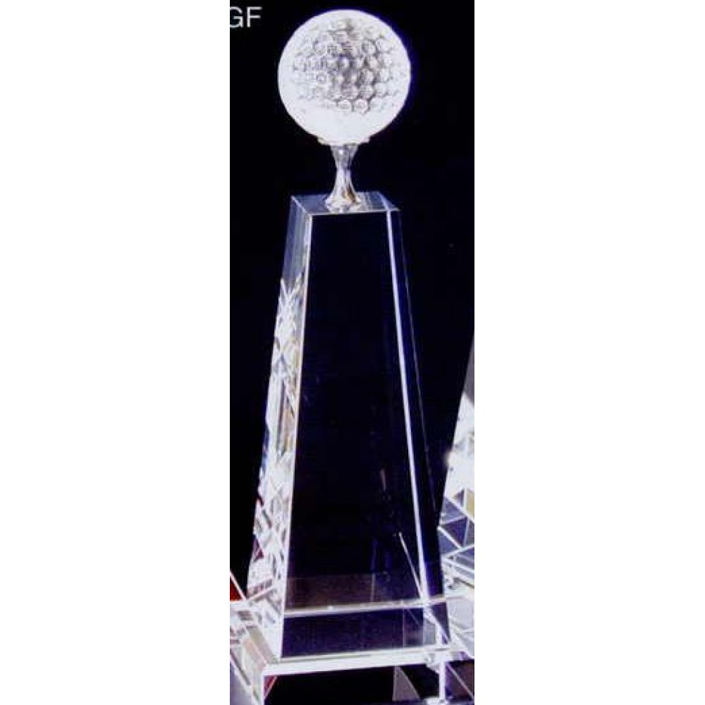 Custom Slanted Prism Golf Trophy Custom Slanted Prism Golf Trophy