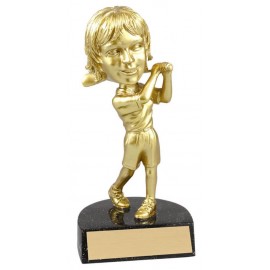 Female Golf Bobblehead Logo Printed