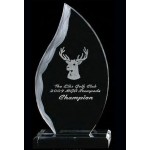 Acrylic Flame Award w/ Frosted Side Custom Branded