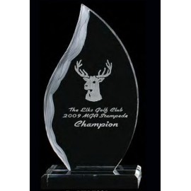 Custom Acrylic Flame Award w/ Frosted Side  Custom Acrylic Flame Award w/ Frosted Side