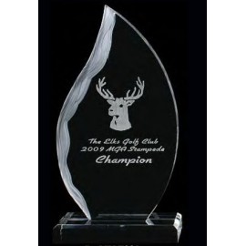 Acrylic Flame Award w/ Frosted Side Custom Branded