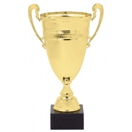 Personalized Gold Metal Italian Cup on Black Marble Base  Personalized Gold Metal Italian Cup on Black Marble Base