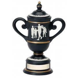 12" Cameo Male Golf Cup in Black Custom Imprinted