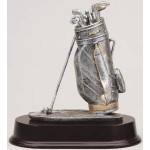 Golf Bag Resin Desk Award - 7 1/2" Tall Custom Branded