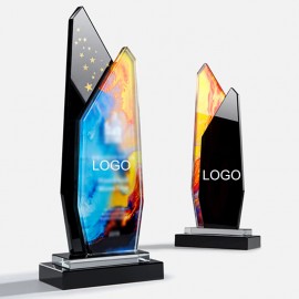 Custom Crystal Award for Employees Engraved Trophy Crystal Award for Employees Engraved