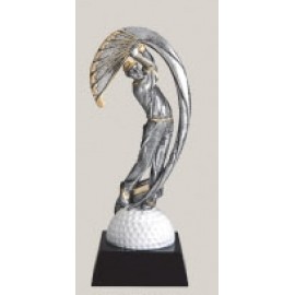 8" Male Golf Motion Xtreme Resin Trophy Custom Imprinted