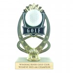 Custom Imprinted 7" Full Color Modeled Golf Trophy w/Marble Base