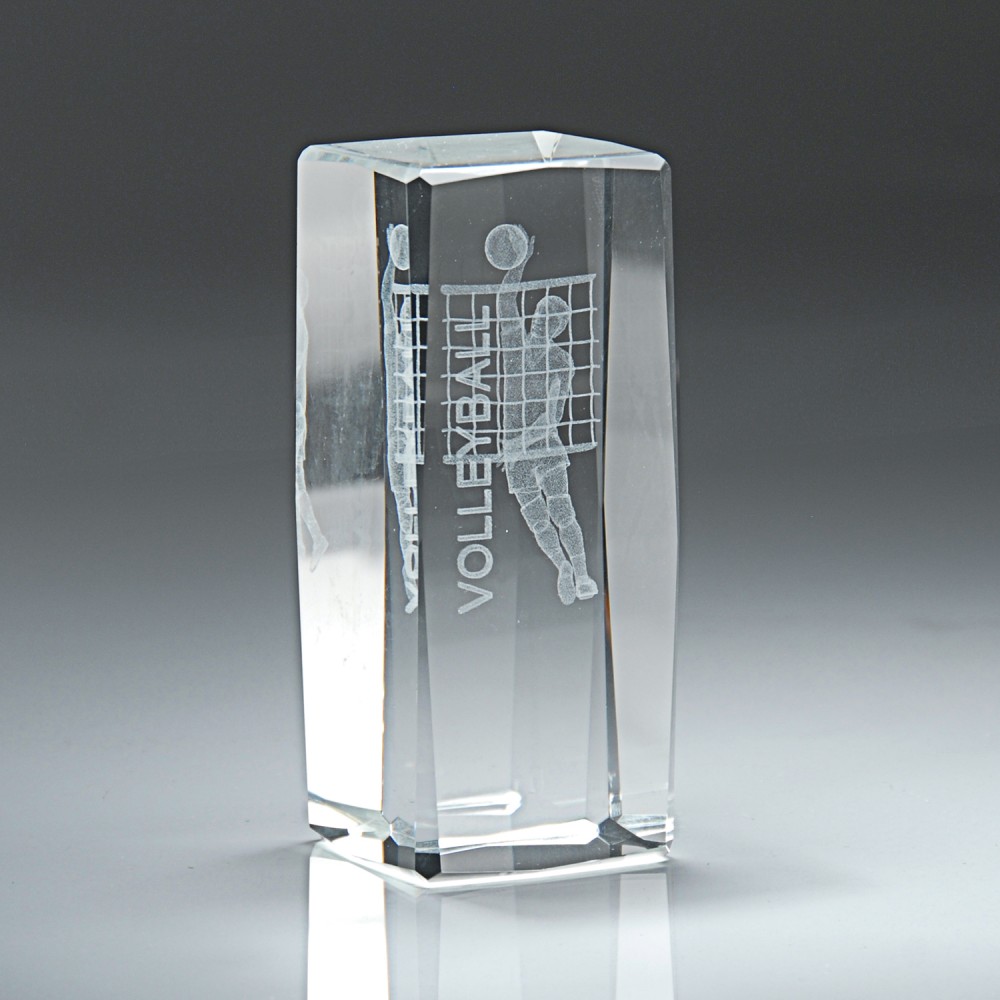 Male Volleyball Crystal Tower Custom Imprinted Male Volleyball Crystal Tower Custom Imprinted