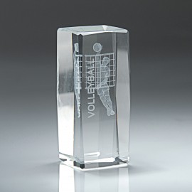 Male Volleyball Crystal Tower Custom Imprinted