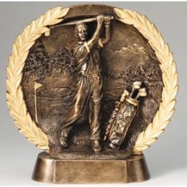 Custom High Relief Male Golf Award - 7 1/2"