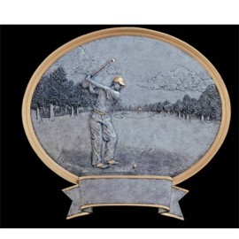 Golf, Male Oval Sport Legend Plates - 6" Custom Branded