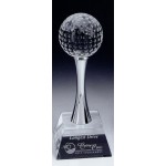 Medium Golf Trophy w/ Slender Body Logo Printed