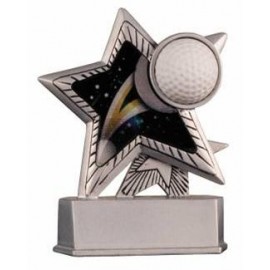 Golf Motion Star Resin - 4-1/2" Tall - Limited Quantity - Clearance Item Custom Imprinted