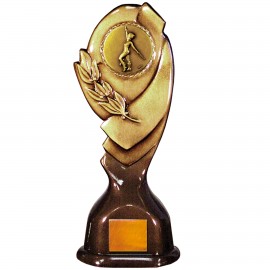 Stock Classic 12" Trophy with a 2" Baton Coin with Engraving Plate Custom Branded
