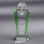 Custom Howard Miller Meridian - Small Crystal Golf Award