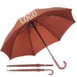Large Windproof Wooden Handle Golf Umbrella with Logo