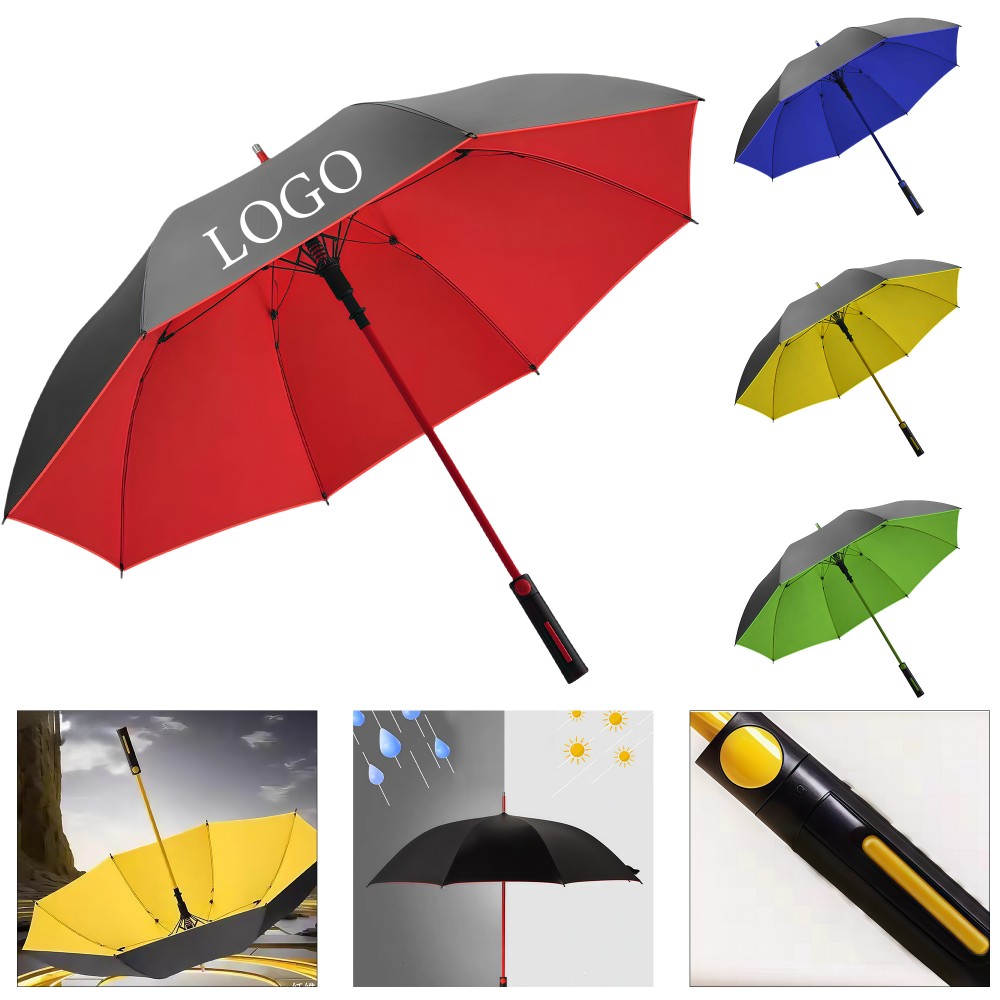 Logo Branded Large straight golf umbrella W/ reinforced frame