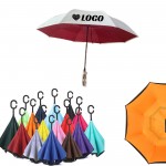Personalized Double Layer Waterproof Folding Reverse Inverted Umbrella