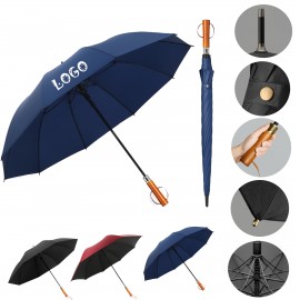Golf Umbrella Wooden Handle with Logo  Golf Umbrella Wooden Handle with Logo