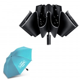 Triple Fold Reverse Umbrella with Logo