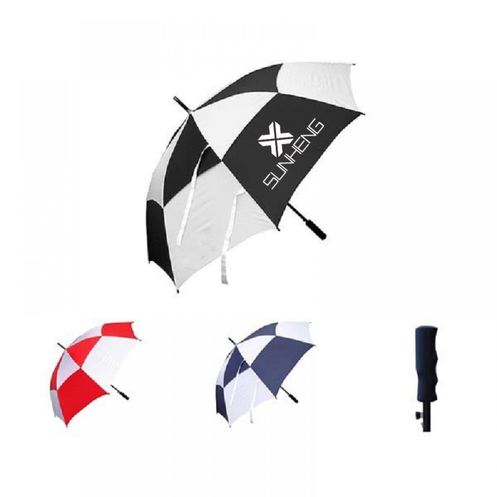 Logo Branded Printed Windproof Double Layers Golf Umbrella