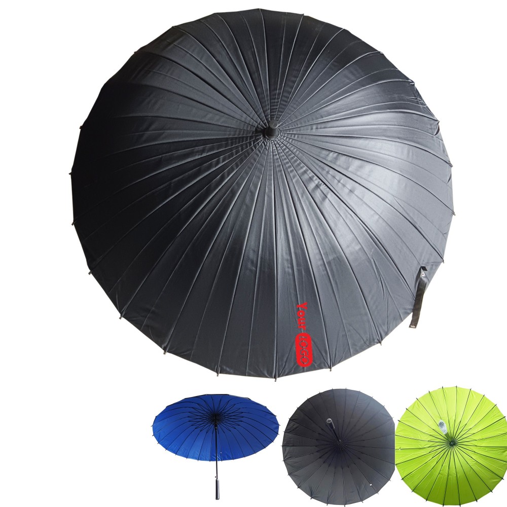 Promotional Custom 24 Bone Double Cover Cloth Long Handle Umbrella Promotional Custom 24 Bone Double Cover Cloth Long Handle Umbrella
