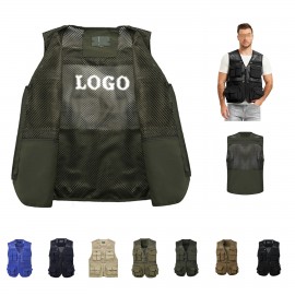 Logo Printed Mens' Outdoor Vest