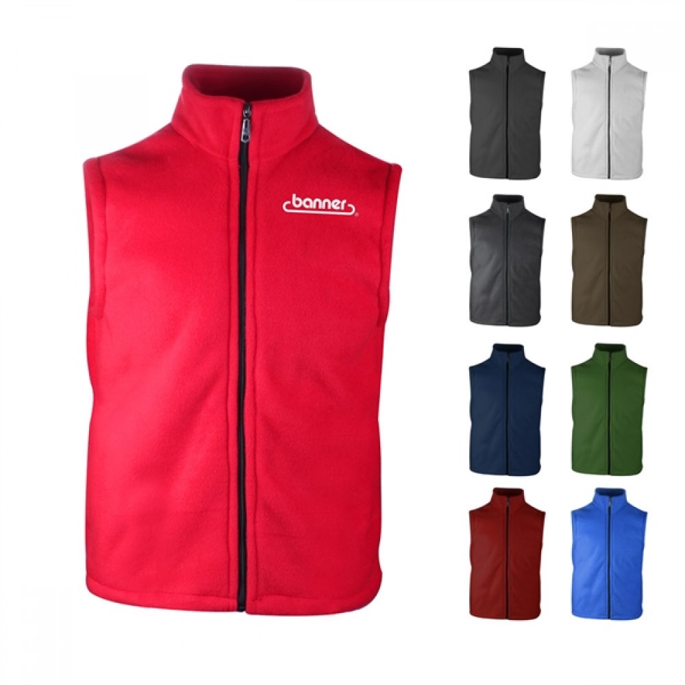 Men's Polar Fleece Vest Custom Branded