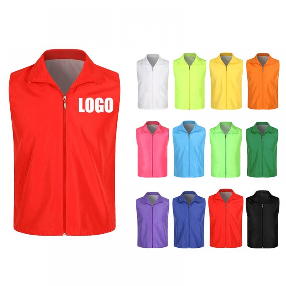 Volunteer Zipper Vest Custom Imprinted