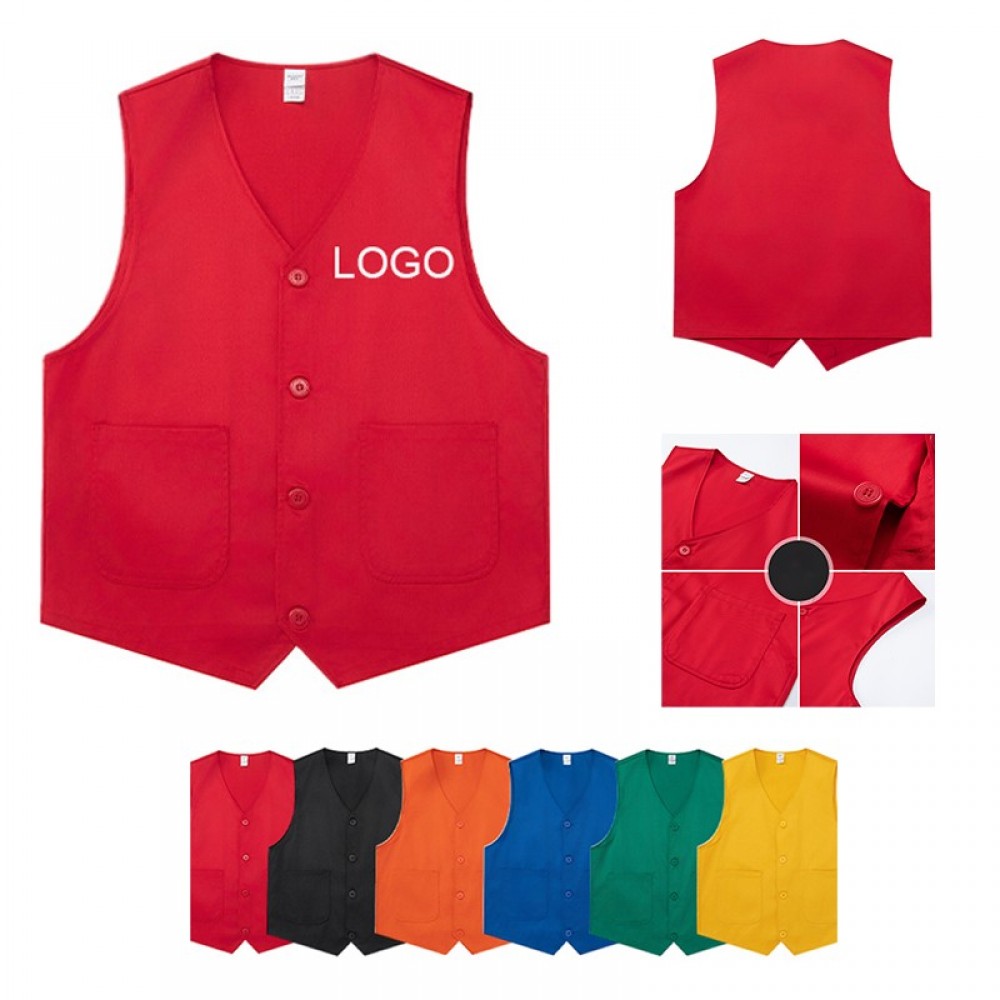 Custom Imprinted Customizable Workwear Vest