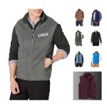 Men's Full Zip Polar Fleece Vest Custom Branded