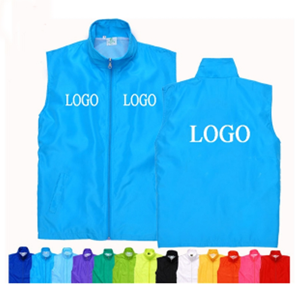 Polyester Unisex Advertising Volunteer Vest Custom Branded