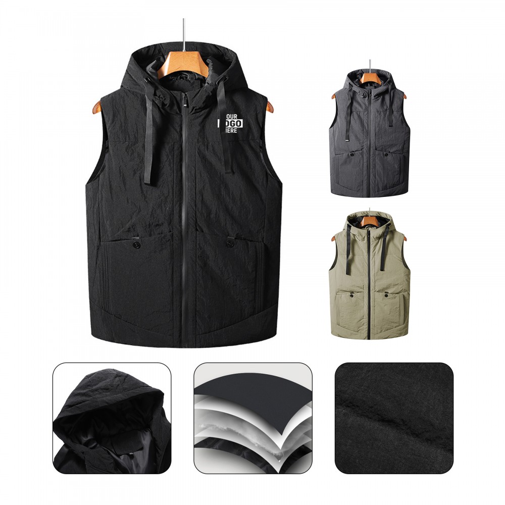 Custom Embroidered Men's Down Vest Custom Embroidered Men's Down Vest