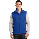 Custom Imprinted REPREVE - Men's Recycled Sleeveless Full Zip Fleece Vest w/ Pocket & Wrinkle Resistance