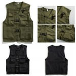 Multi-Pocket Mesh Quick-Dry Vest Logo Printed