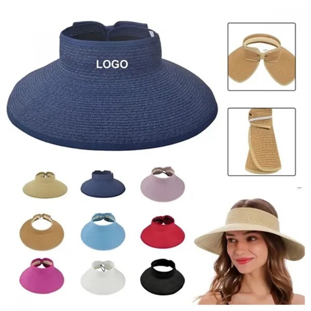 Custom Roll-Up Sun Visor with Pouch