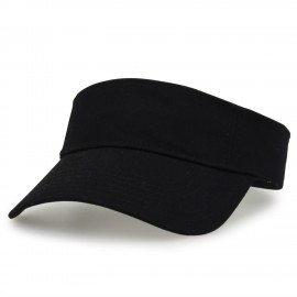 Logo Branded Cotton Twill Adjustable Visor with Velcro Closure